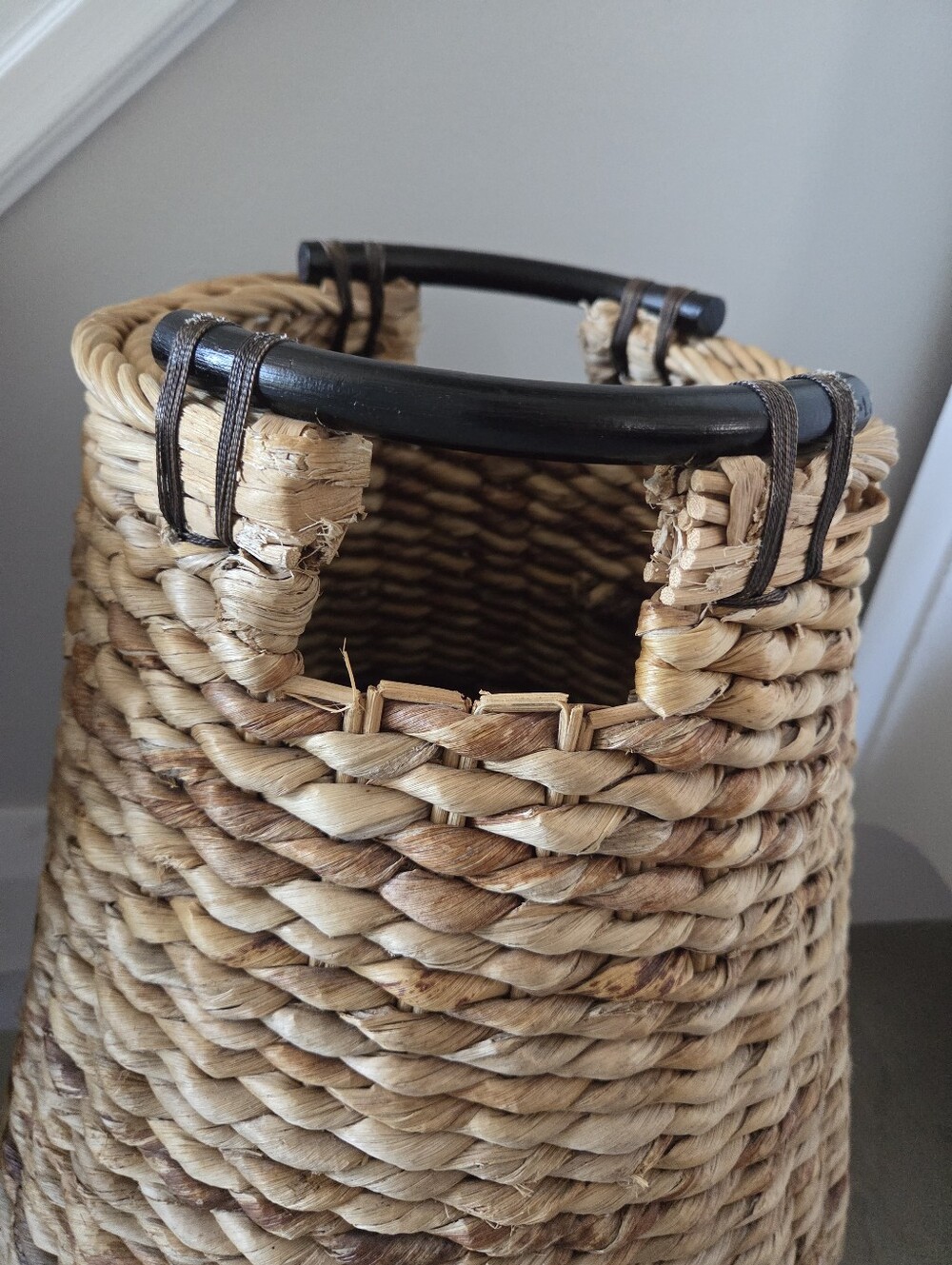 Tall Rattan Round Basket - Picture 6 of 11